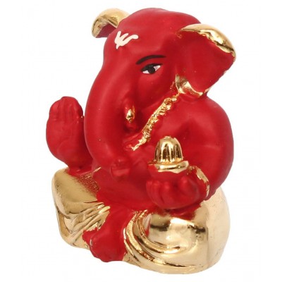 eCraftIndia Showpiece Resin Ganesha Idol 4 x 3 cms Pack of 1