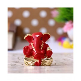 eCraftIndia Showpiece Resin Ganesha Idol 4 x 3 cms Pack of 1