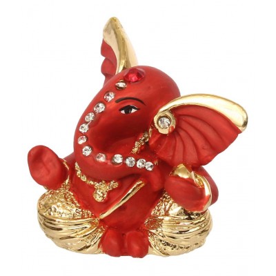 eCraftIndia Showpiece Resin Ganesha Idol 5 x 4 cms Pack of 1