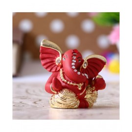 eCraftIndia Showpiece Resin Ganesha Idol 5 x 4 cms Pack of 1