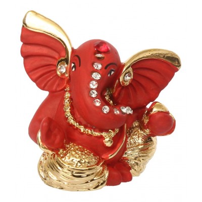 eCraftIndia Showpiece Resin Ganesha Idol 5 x 4 cms Pack of 1