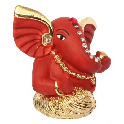 eCraftIndia Showpiece Resin Ganesha Idol 5 x 4 cms Pack of 1