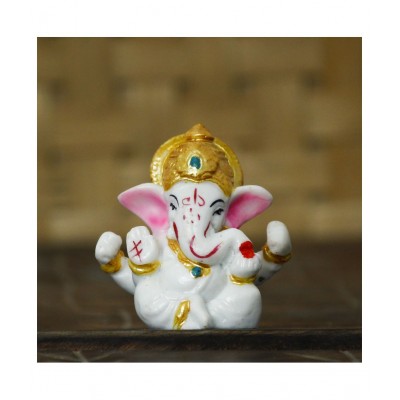 eCraftIndia Showpiece Resin Ganesha Idol 6 x 3 cms Pack of 1