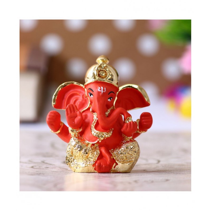 eCraftIndia Showpiece Resin Ganesha Idol 6 x 3 cms Pack of 1