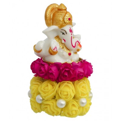 eCraftIndia Showpiece Resin Ganesha Idol 6 x 6 cms Pack of 1