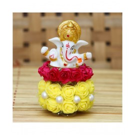 eCraftIndia Showpiece Resin Ganesha Idol 6 x 6 cms Pack of 1