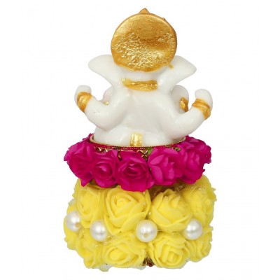 eCraftIndia Showpiece Resin Ganesha Idol 6 x 6 cms Pack of 1