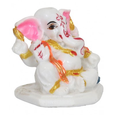 eCraftIndia Showpiece Resin Ganesha Idol 7 x 5 cms Pack of 1