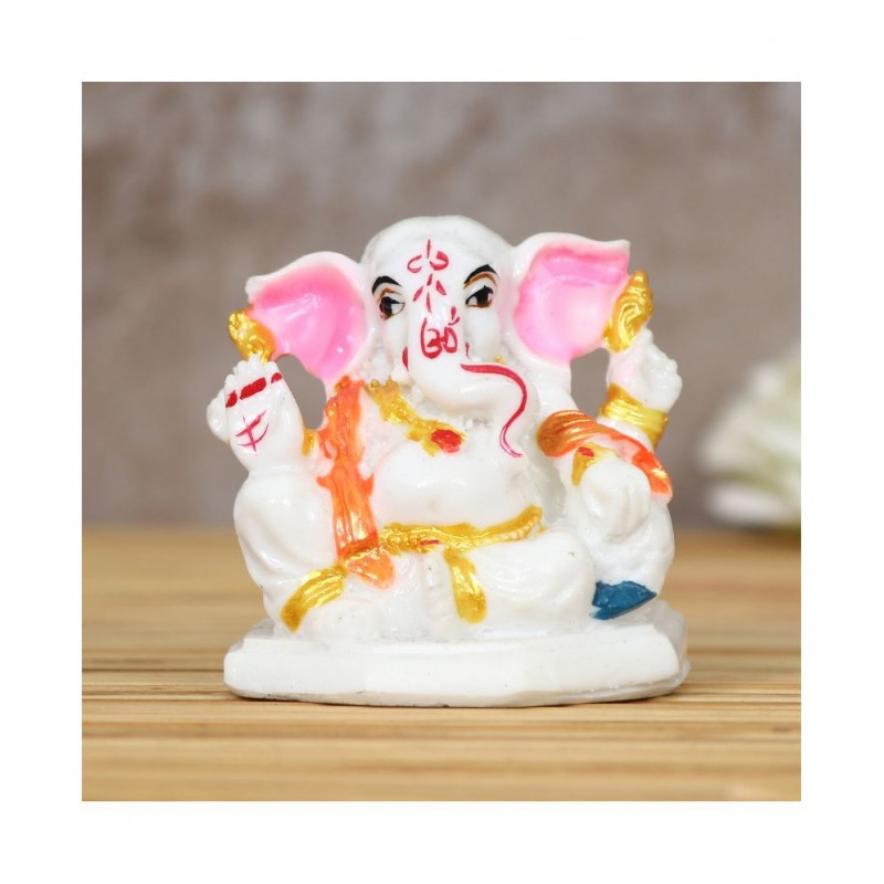 eCraftIndia Showpiece Resin Ganesha Idol 7 x 5 cms Pack of 1