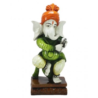 eCraftIndia Showpiece Resin Ganesha Idol 7 x 7 cms Pack of 1