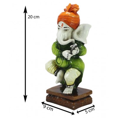 eCraftIndia Showpiece Resin Ganesha Idol 7 x 7 cms Pack of 1