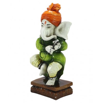 eCraftIndia Showpiece Resin Ganesha Idol 7 x 7 cms Pack of 1