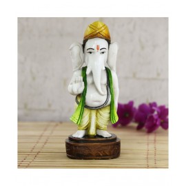 eCraftIndia Showpiece Resin Ganesha Idol 7 x 7 cms Pack of 1