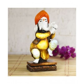 eCraftIndia Showpiece Resin Ganesha Idol 7 x 7 cms Pack of 1