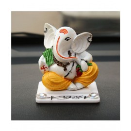 eCraftIndia Showpiece Resin Ganesha Idol 7 x 7 cms Pack of 1