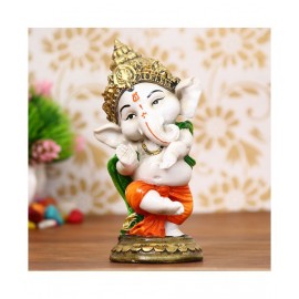 eCraftIndia Showpiece Resin Ganesha Idol 7 x 7 cms Pack of 1