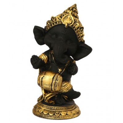 eCraftIndia Showpiece Resin Ganesha Idol 8 x 7 cms Pack of 1