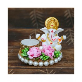 eCraftIndia Showpiece Resin Ganesha Idol 8 x 8 cms Pack of 1