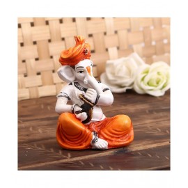 eCraftIndia Showpiece Resin Ganesha Idol 8 x 8 cms Pack of 1