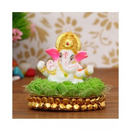 eCraftIndia Showpiece Resin Ganesha Idol 8 x 8 cms Pack of 1