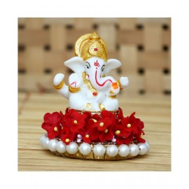 eCraftIndia Showpiece Resin Ganesha Idol 8 x 8 cms Pack of 1