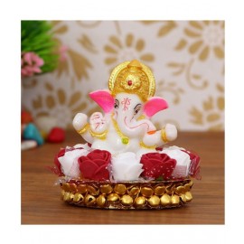 eCraftIndia Showpiece Resin Ganesha Idol 8 x 8 cms Pack of 1