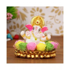 eCraftIndia Showpiece Resin Ganesha Idol 8 x 8 cms Pack of 1