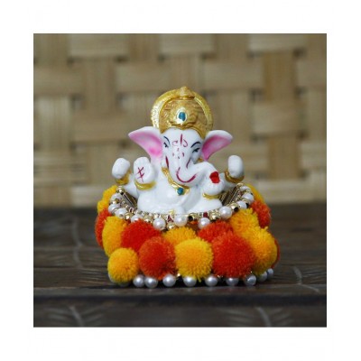 eCraftIndia Showpiece Resin Ganesha Idol 8 x 9 cms Pack of 1