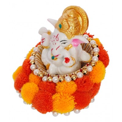 eCraftIndia Showpiece Resin Ganesha Idol 8 x 9 cms Pack of 1