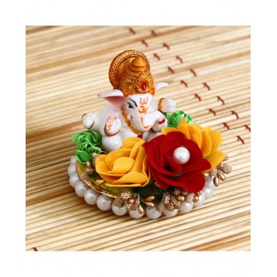 eCraftIndia Showpiece Resin Ganesha Idol 9 x 11 cms Pack of 1