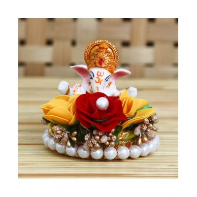 eCraftIndia Showpiece Resin Ganesha Idol 9 x 11 cms Pack of 1