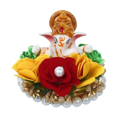 eCraftIndia Showpiece Resin Ganesha Idol 9 x 11 cms Pack of 1