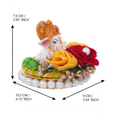 eCraftIndia Showpiece Resin Ganesha Idol 9 x 11 cms Pack of 1