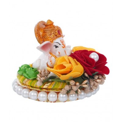 eCraftIndia Showpiece Resin Ganesha Idol 9 x 11 cms Pack of 1