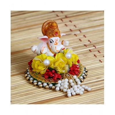 eCraftIndia Showpiece Resin Ganesha Idol 9 x 12 cms Pack of 1