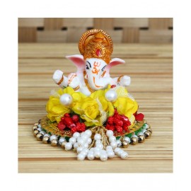 eCraftIndia Showpiece Resin Ganesha Idol 9 x 12 cms Pack of 1