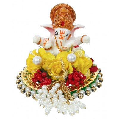eCraftIndia Showpiece Resin Ganesha Idol 9 x 12 cms Pack of 1