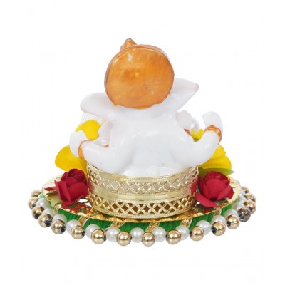 eCraftIndia Showpiece Resin Ganesha Idol 9 x 12 cms Pack of 1