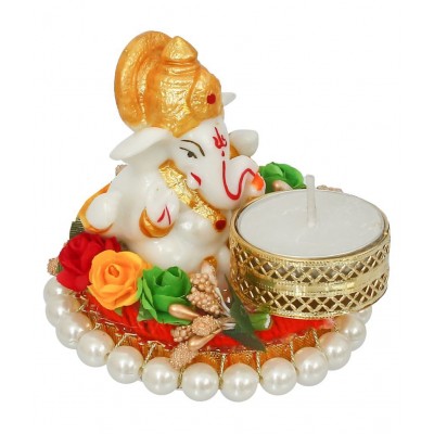 eCraftIndia Showpiece Resin Ganesha Idol 9 x 8 cms Pack of 1