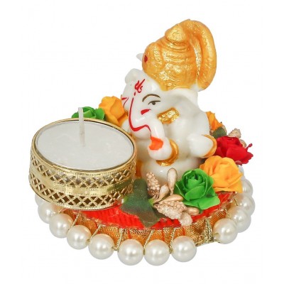 eCraftIndia Showpiece Resin Ganesha Idol 9 x 8 cms Pack of 1