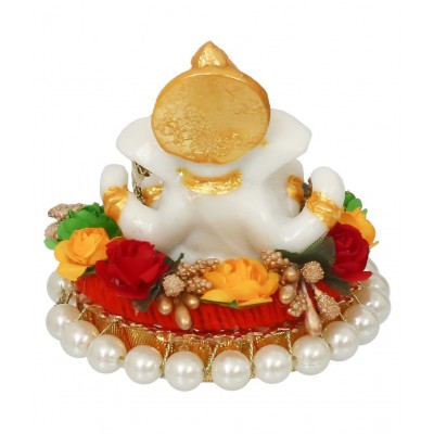 eCraftIndia Showpiece Resin Ganesha Idol 9 x 8 cms Pack of 1