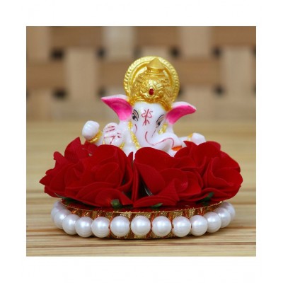 eCraftIndia Showpiece Resin Ganesha Idol 9 x 9 cms Pack of 1