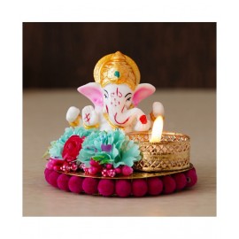 eCraftIndia Showpiece Resin Ganesha Idol 9 x 9 cms Pack of 1
