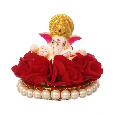 eCraftIndia Showpiece Resin Ganesha Idol 9 x 9 cms Pack of 1