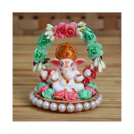 eCraftIndia Showpiece Resin Ganesha Idol 9 x 9 cms Pack of 1