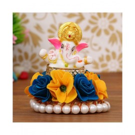 eCraftIndia Showpiece Resin Ganesha Idol 9 x 9 cms Pack of 1