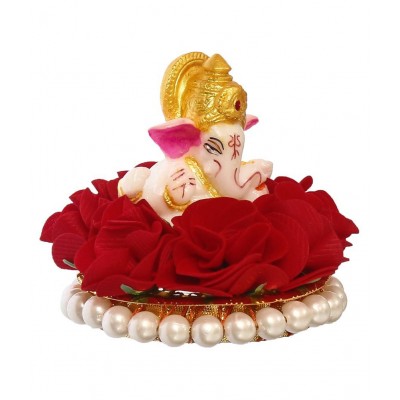 eCraftIndia Showpiece Resin Ganesha Idol 9 x 9 cms Pack of 1