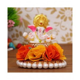 eCraftIndia Showpiece Resin Ganesha Idol 9 x 9 cms Pack of 1