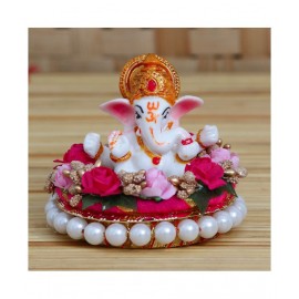 eCraftIndia Showpiece Resin Ganesha Idol 9 x 9 cms Pack of 1