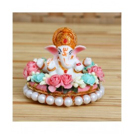 eCraftIndia Showpiece Resin Ganesha Idol 9 x 9 cms Pack of 1